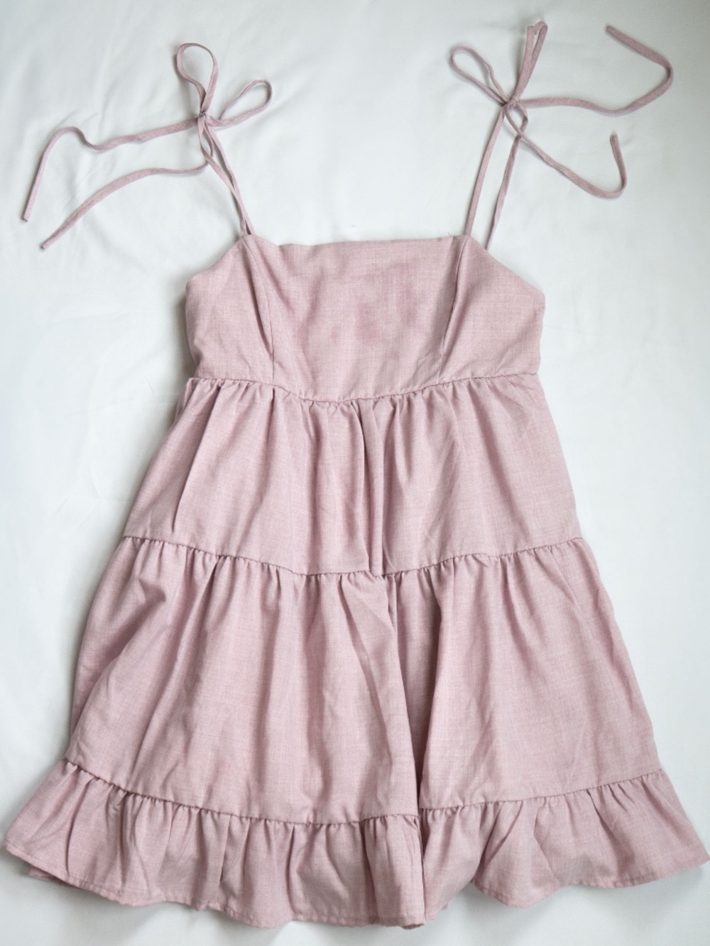 Urban Outfitters Purple Tiered Mini Dress with Open Back - Size M
